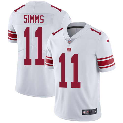 Nike Giants #11 Phil Simms White Men's Stitched NFL Vapor Untouchable Limited Jersey - Click Image to Close